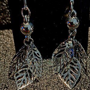 Stainless Steel Silver Chandelier Earrings